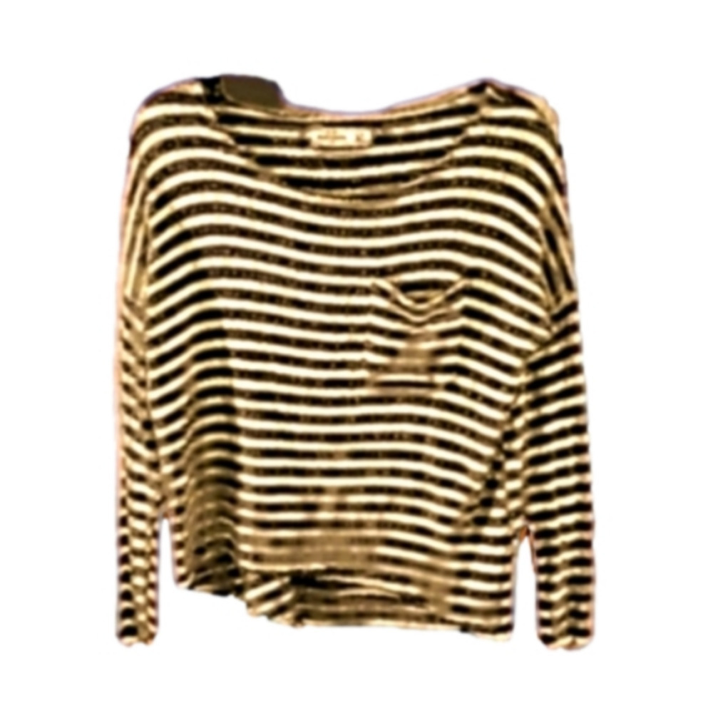 Abercrombie Kids L/XL Women's M Navy White Striped Long Sleeve Sweater